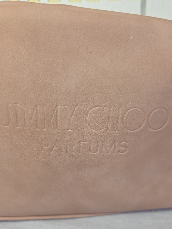Jimmy Choo Blush Pink and Gold Cosmetic Bag - Picture 2 of 5